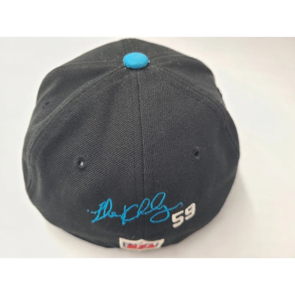 Carolina Panthers Luke Kuechly #59 New Era 59Fifty Fitted 6 3/4 Hat‎ Cap Black